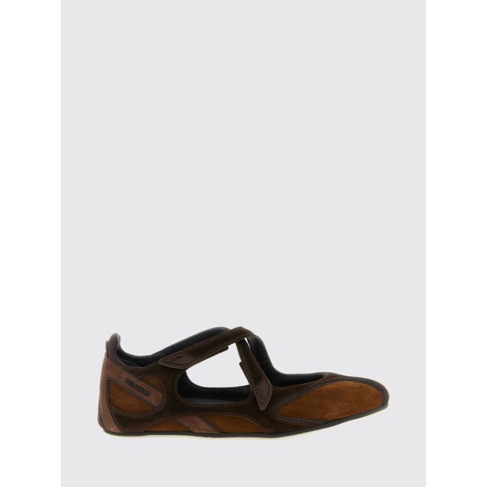 Floor 01 Mary Jane Flats The Attico In Mesh And Suede With Velcro Strap